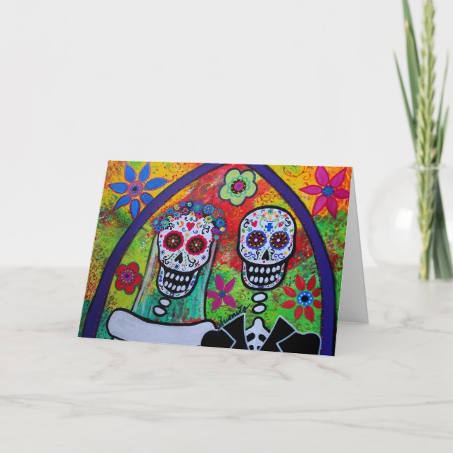 Dia de los Muertos Wedding Karte (Vorderseite)
