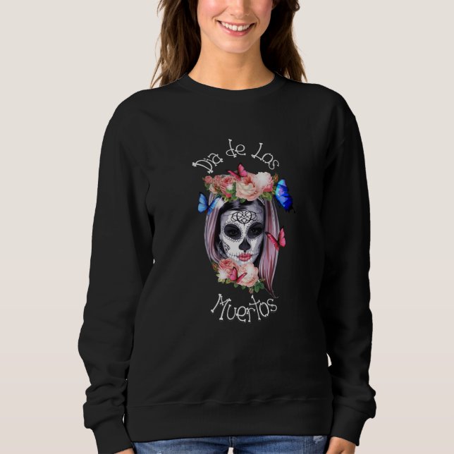 Dia de los Muertos - Zucker Candy Skull Sweatshirt (Vorderseite)
