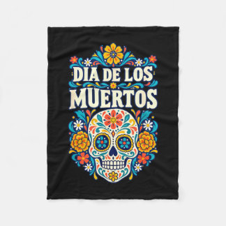 Dia de los muertos Zucker-Schädel-Blumen Latino Fleecedecke
