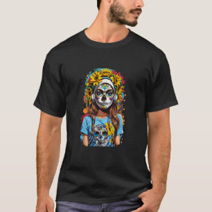 Día de los Muertos Zucker-Schädel-Day of the Dead- T-Shirt