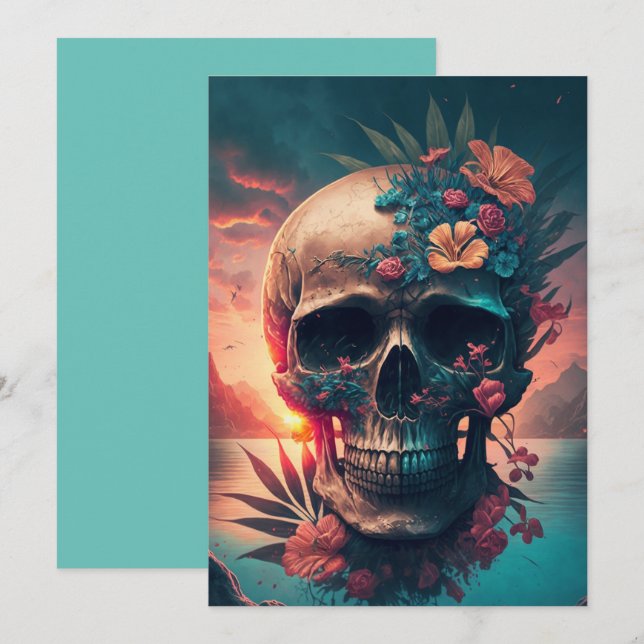 Dia De Los Muetos Einladung (Vorne/Hinten)