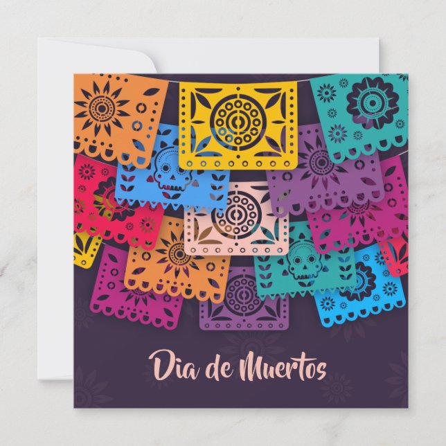 Dia de Muertos Banner| Party Einladung (Vorderseite)
