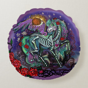 Día de Muertos Horse Rundes Kissen