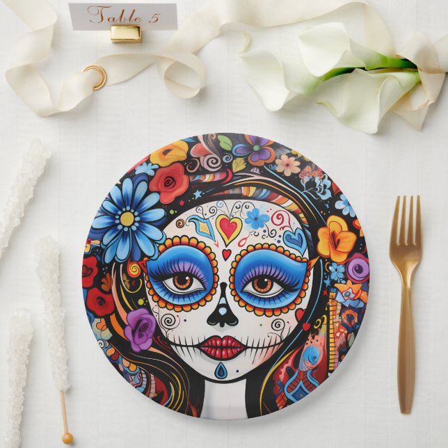 Dia de Muertos ☠️ La Calavera Catrina Pappteller (Hochzeit)