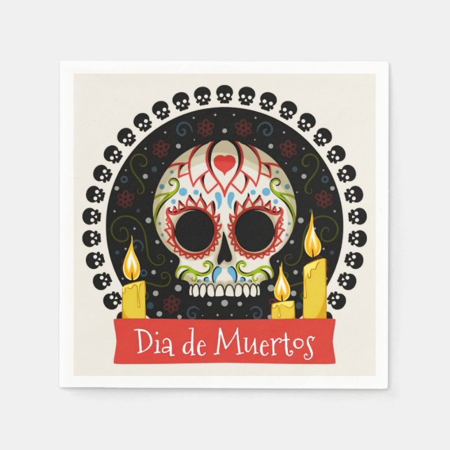 Dia De Muertos Serviette (Vorderseite)
