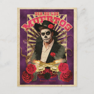 Dia De Muertos Sugar Skull Postcard Postkarte