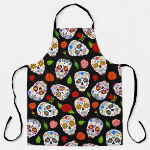Dia Los Muertos: Zuckerschädel Muster. Schürze