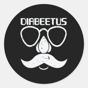 Diabeetus Beard Diabetes Awareness Geschenk Runder Aufkleber