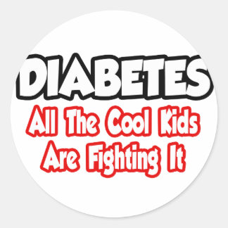 Diabetes... alle Coolen Kinder kämpfen damit Runder Aufkleber