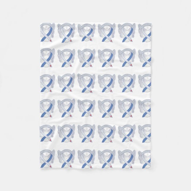 Diabetes Angel Awareness Ribbon IDDM Soft Blankes Fleecedecke (Vorderseite)