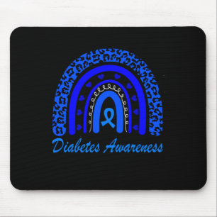 Diabetes-Aufklärungsmonat Leopard Regenbogen Fraue Mousepad