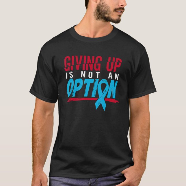 Diabetes Awareness Blue Ribbon T1D Warrior T-Shirt (Vorderseite)