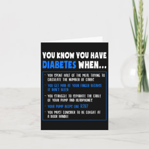 Diabetes Awareness Diabetes Typ 1 Fun Puff oder Qu Karte