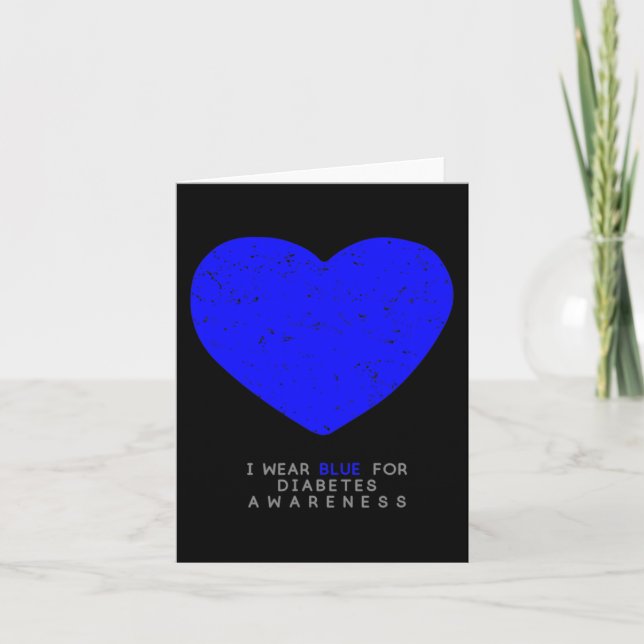 Diabetes Awareness Heart Karte (Vorderseite)
