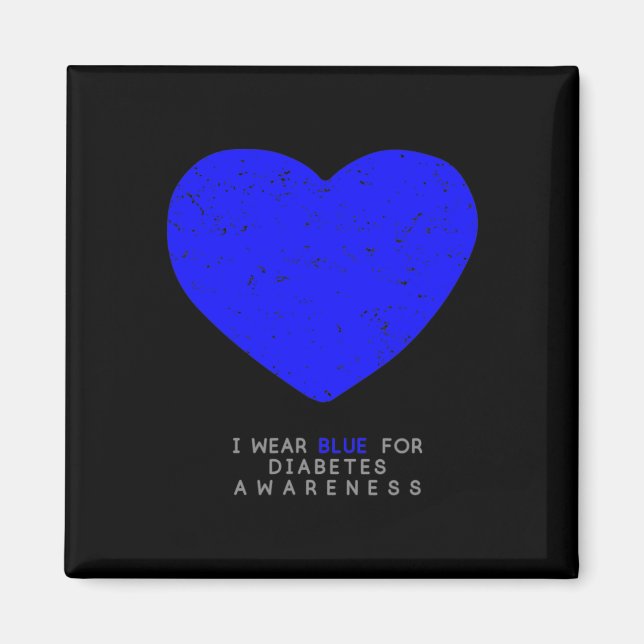 Diabetes Awareness Heart Magnet (Vorne)