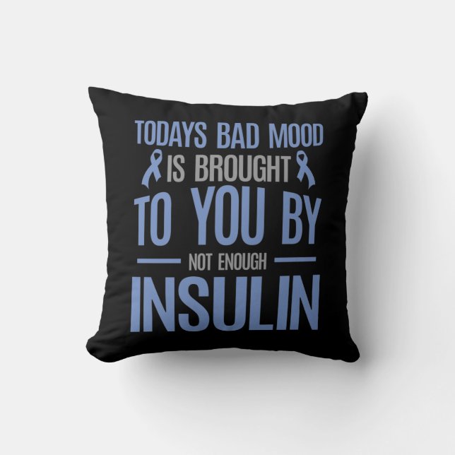Diabetes Awareness Insulin Warrior diabetisch Kissen (Vorderseite)