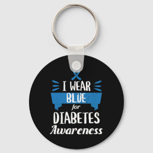 Diabetes Awareness Monat I Tragen Blue T1 T2 Schlüsselanhänger