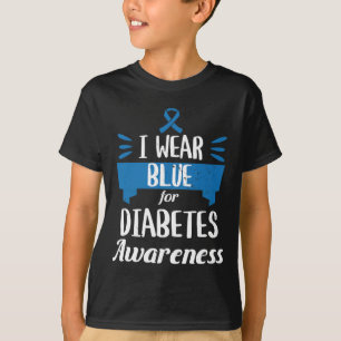 Diabetes Awareness Monat I Tragen Blue T1 T2 T-Shirt