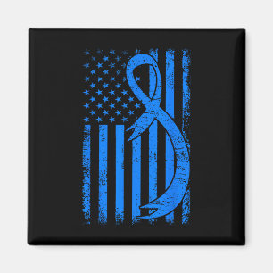Diabetes Awareness Monatsflagge Blauer Band T1d Ty Magnet