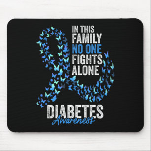 Diabetes Awareness Mont Butterfells Blue Ribbon Mousepad