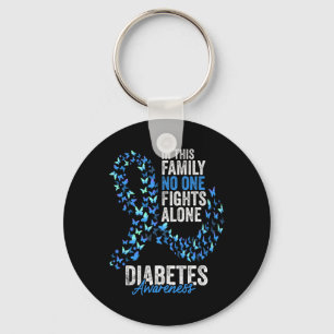 Diabetes Awareness Mont Butterfells Blue Ribbon Schlüsselanhänger