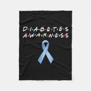 Diabetes Awareness Month Blue Ribbon Diabetic Appl Fleecedecke