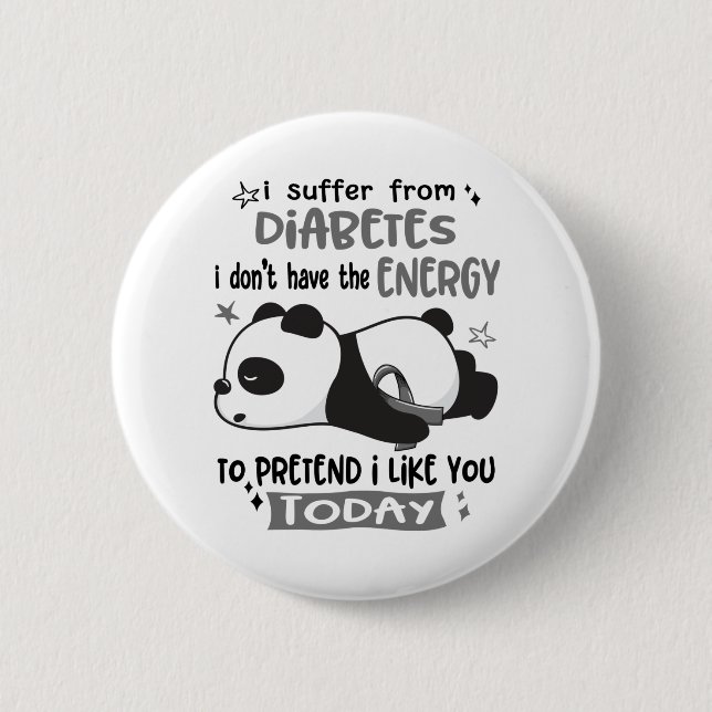 Diabetes Awareness Month Ribbon Geschenke Button (Vorderseite)