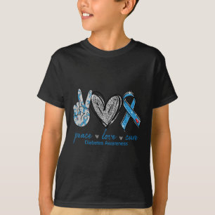 Diabetes Awareness Peace Liebe Cure T-Shirt