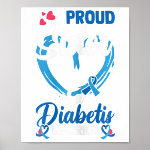 Diabetes Awareness Proud Schwester eines Diabetesk Poster