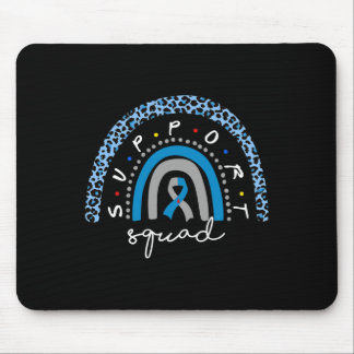 Diabetes Awareness Rainbow Leopard Support Squad B Mousepad