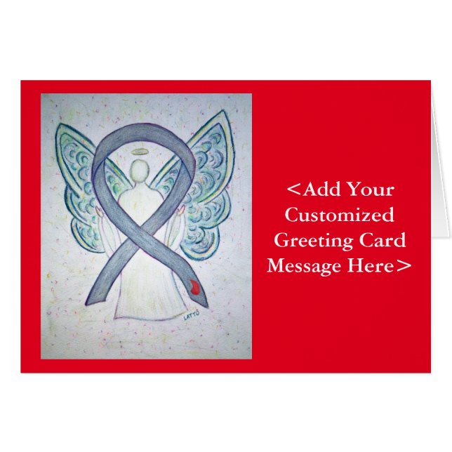 Diabetes Awareness Ribbon Angel Cards (Vorderseite (Horizontal))