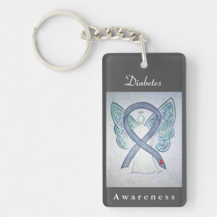 Diabetes Awareness Ribbon Angel Custom Schlüssela Schlüsselanhänger