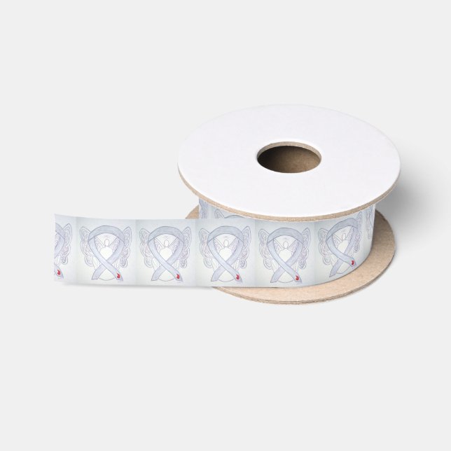 Diabetes Awareness Ribbon Angel Ribbon Satinband (Spule)