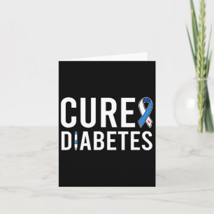 Diabetes Awareness Ribbon Cure Typ 1 Diabetes Karte
