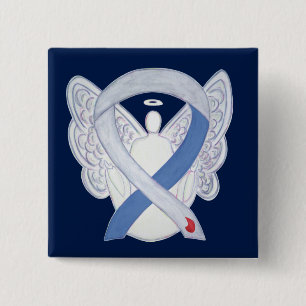 Diabetes Awareness Ribbon Custom Angel IDDM Button