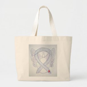 Diabetes Awareness Ribbon Custom Art Toag Jumbo Stoffbeutel