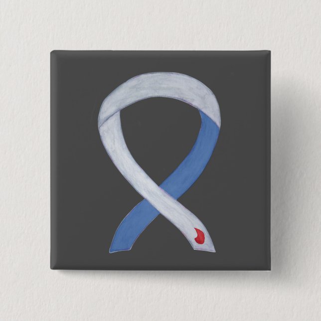 Diabetes Awareness Ribbon Custom IDDM Buttone Button (Vorderseite)