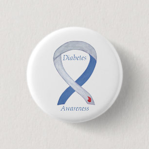 Diabetes Awareness Ribbon Customizing Art Button