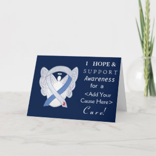 Diabetes Awareness Ribbon IDDM Engel Custom Cards Karte