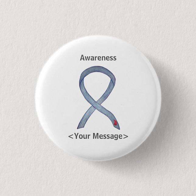 Diabetes Awareness Ribbon NIDDM Custom Button (Vorderseite)