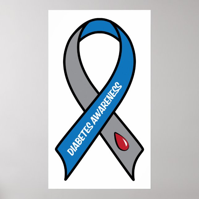 Diabetes Awareness Ribbon Poster (Vorne)