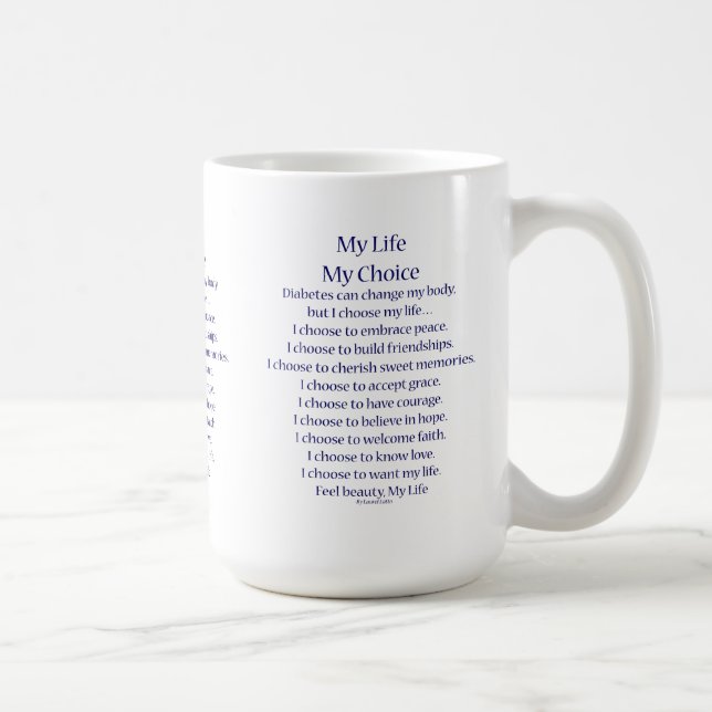 Diabetes Awareness Support Geo Cups oder Tasse (Rechts)