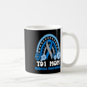 Diabetes Awareness T1d Mama Blue Sunflower Ribbon Kaffeetasse