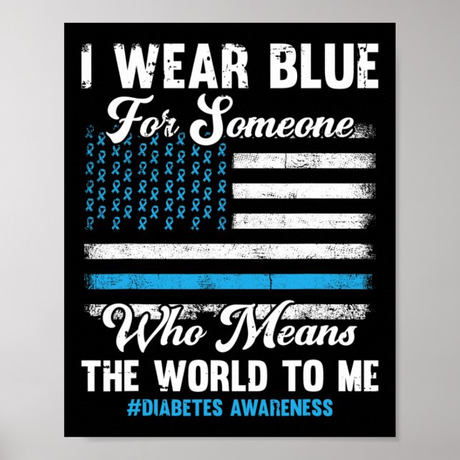 Diabetes Awareness T1d Unterstützung der amerikani Poster (Vorne)