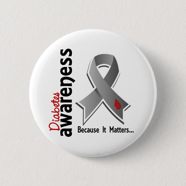 Diabetes-Bewusstsein 5 Button (Vorderseite)
