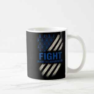 Diabetes-Bewusstsein - Diabetes-USA-Flagge Kaffeetasse