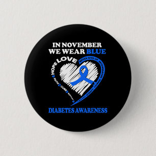 Diabetes-Bewusstsein im November tragen wir blau Button