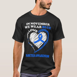 Diabetes-Bewusstsein im November tragen wir blau T-Shirt