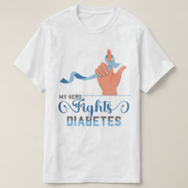 Diabetes-Bewusstsein mein Held kämpft Diabetes-Hem T-Shirt