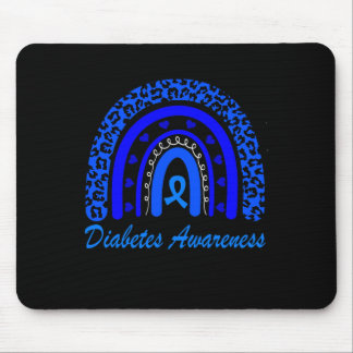 Diabetes Bewusstsein Monat Leopard Rainbow Women Mousepad